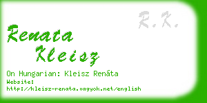 renata kleisz business card